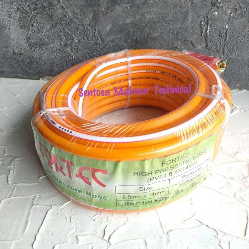 Jual FORTEC 20 M Selang Kompresor Sprayer Air Angin Spray Hose PVC 3PLY