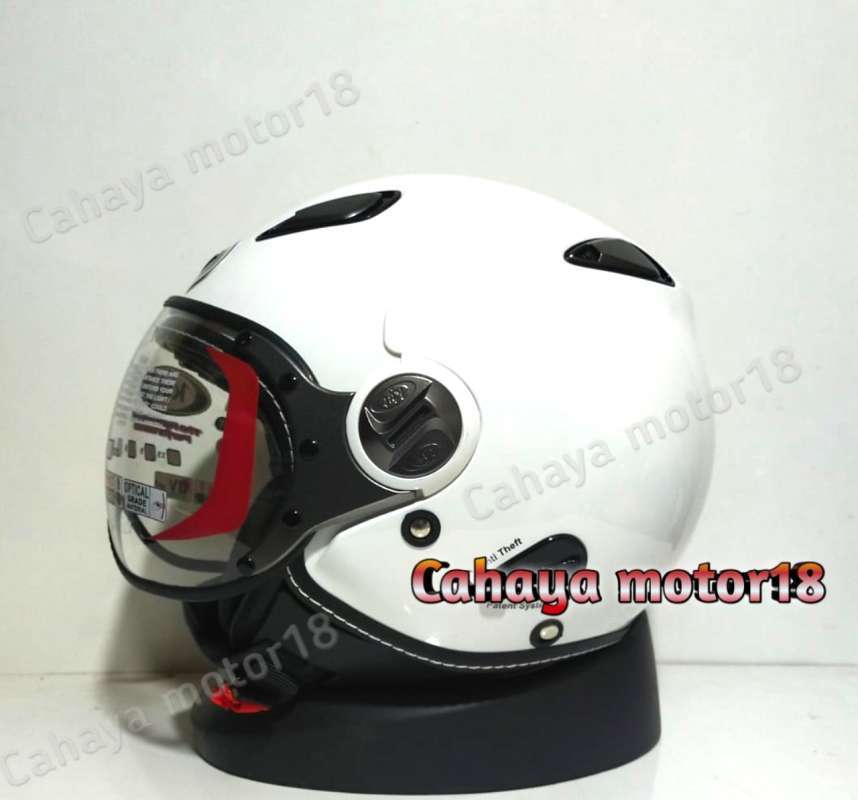 Promo Helm Kyt Elsico Putih Solid Half Face L Diskon 5 Di Seller