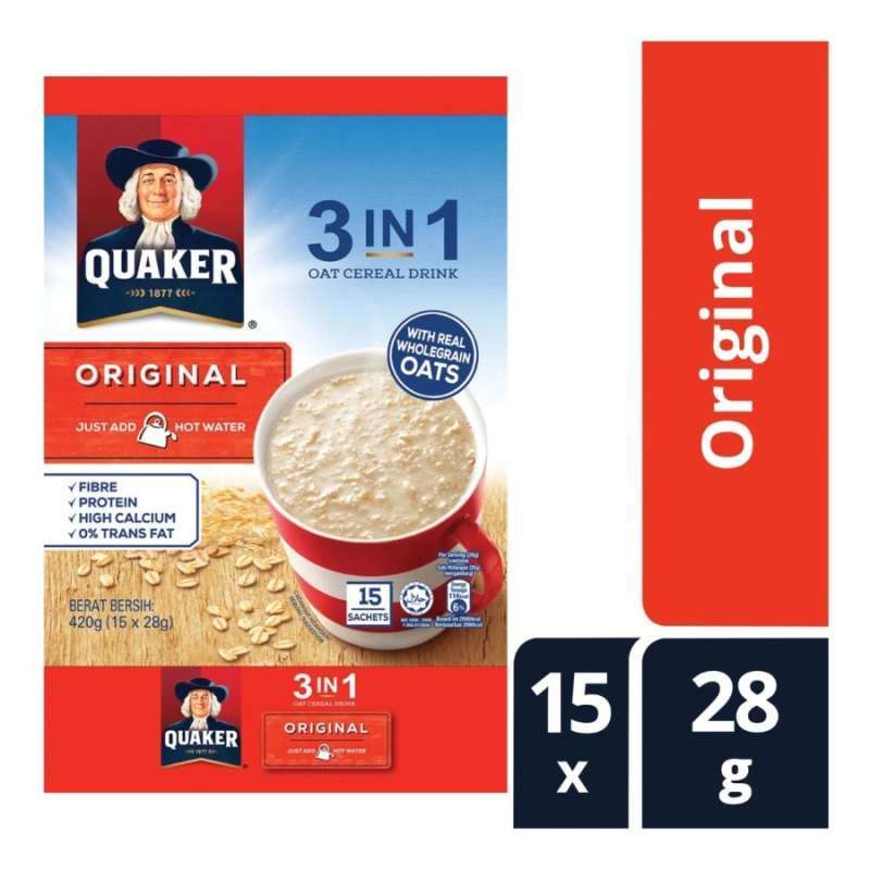 Jual Quaker 3 in 1 Oat Cereal Drink Orginal di Seller Gunung Mas