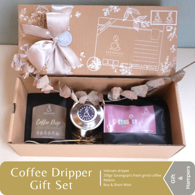 Promo Coffee Dripper Gift Set Hampers Kado Souvenir Kopi Sarangopi