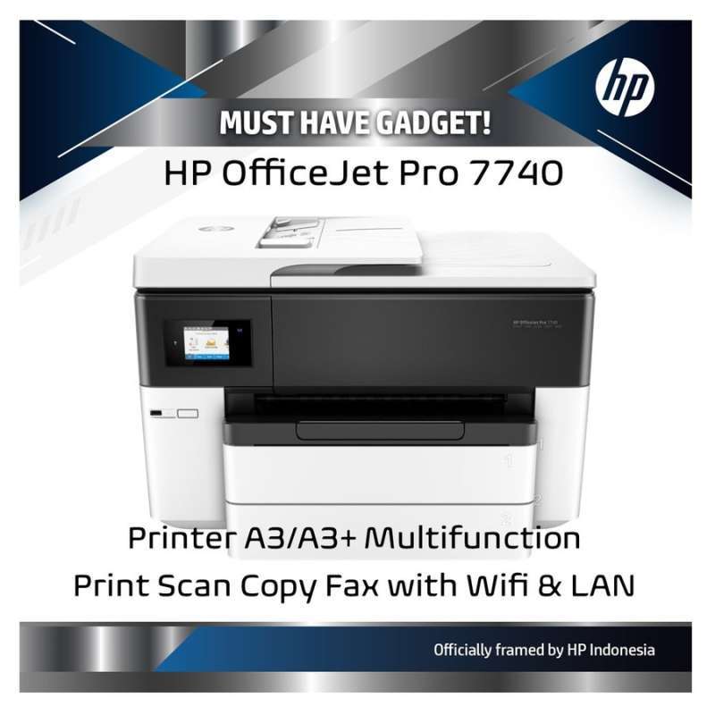 Promo Printer HP OfficeJet Pro 7740 OJ7740 A3 Print Scan Copy Fax Resmi