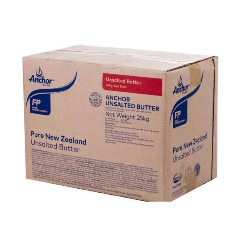 Jual Anchor Unsalted Butter Block 25 Kg di Seller Haz Fruits