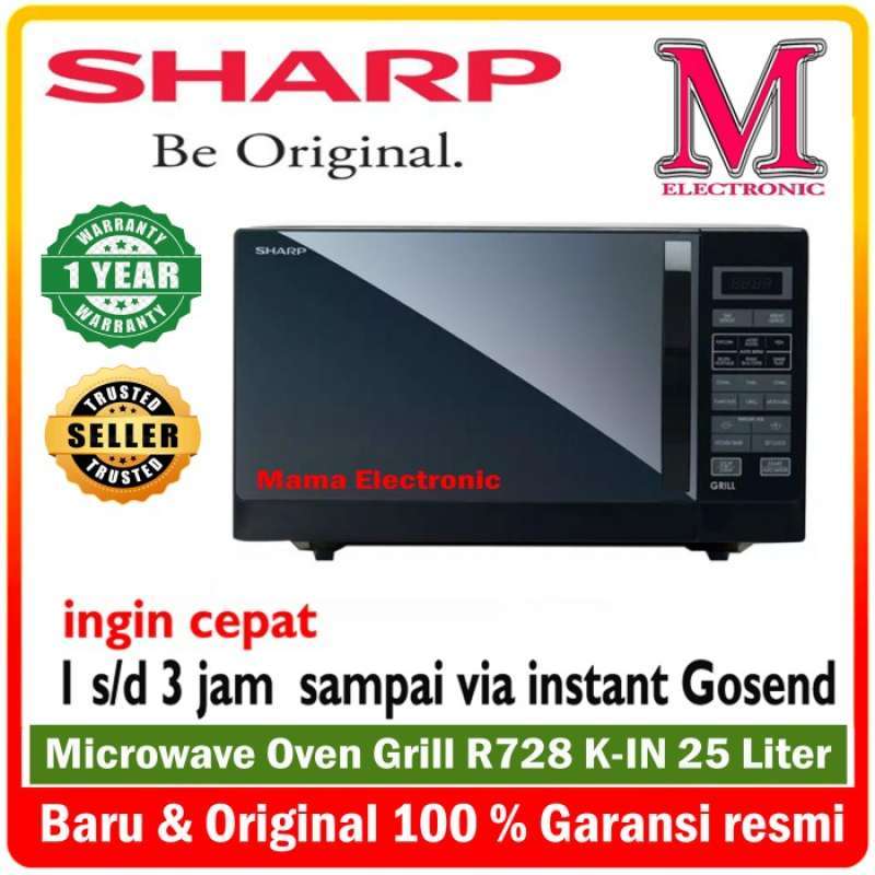 Jual Microwave SHARP R728 IN / SHARP R728 Grill 25 Liter S/W/B di