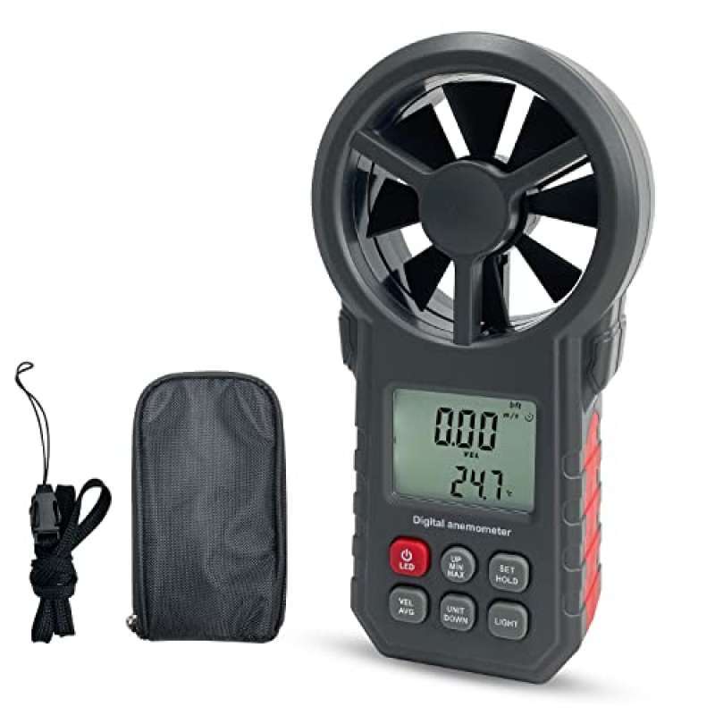 Promo Sutekus Anemometer Digital Wind Speed Meter CFM Meter Wind Gauge Air Flow Velocity Test