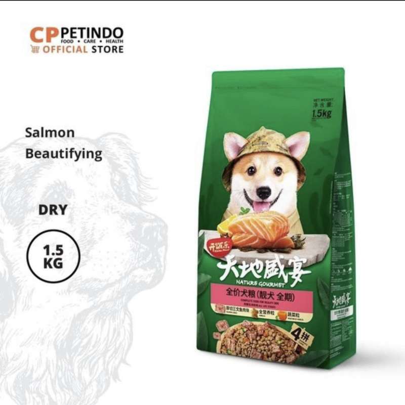 Jual NATURE GOURMET KITCHEN FLAVOR SALMON COAT BEAUTY DOG 1.5 KG ALL
