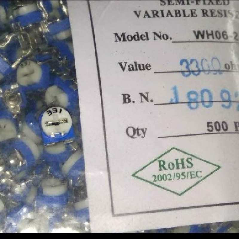 Jual Trimpot 330 ohm Variable Resistor 330 ohm VR 330 ohm Trimpot 330