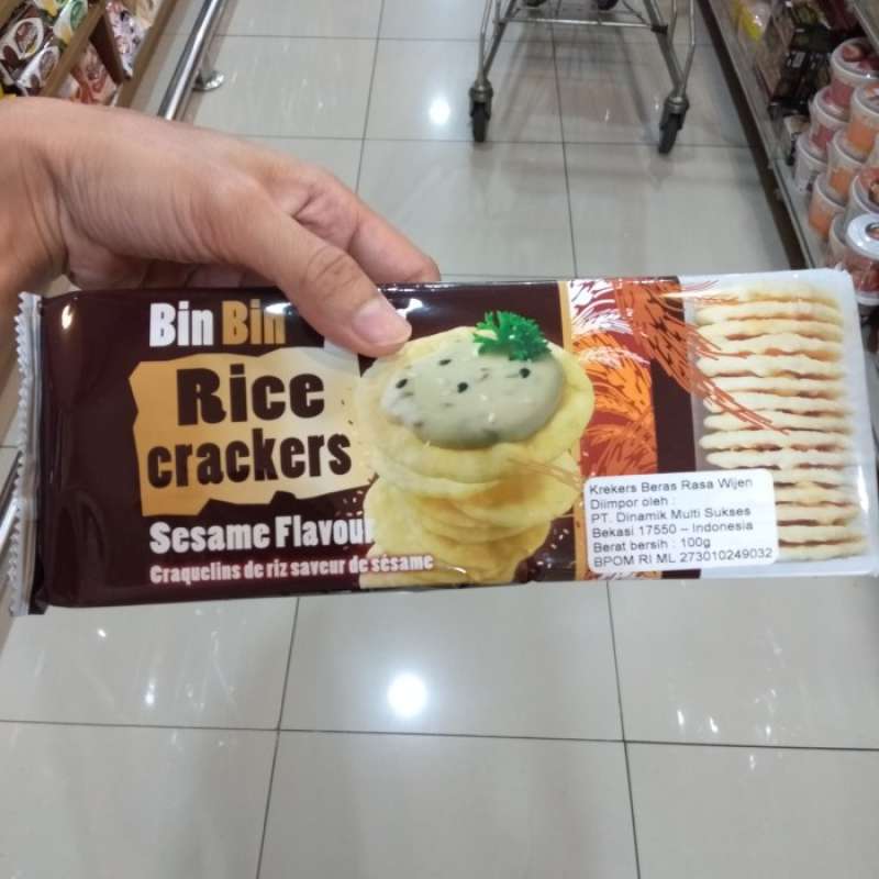 Jual bin bin rice crackers flavor 100gr / krekers beras aneka rasa