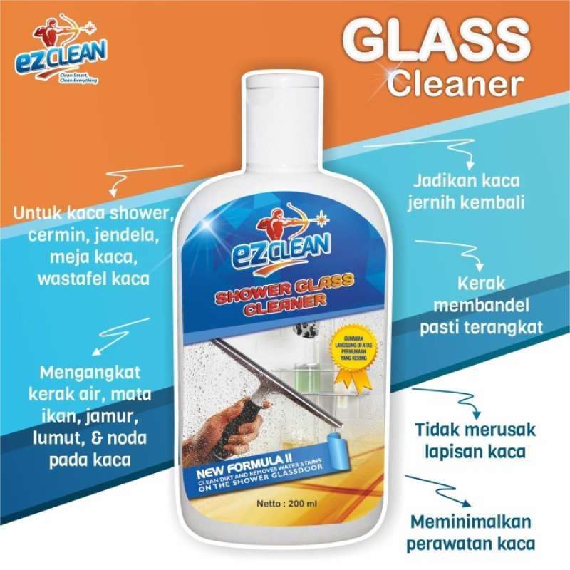 Jual EZ CLEAN SHOWER GLASS CLEANER PEMBERSIH KACA SHOWER di Seller
