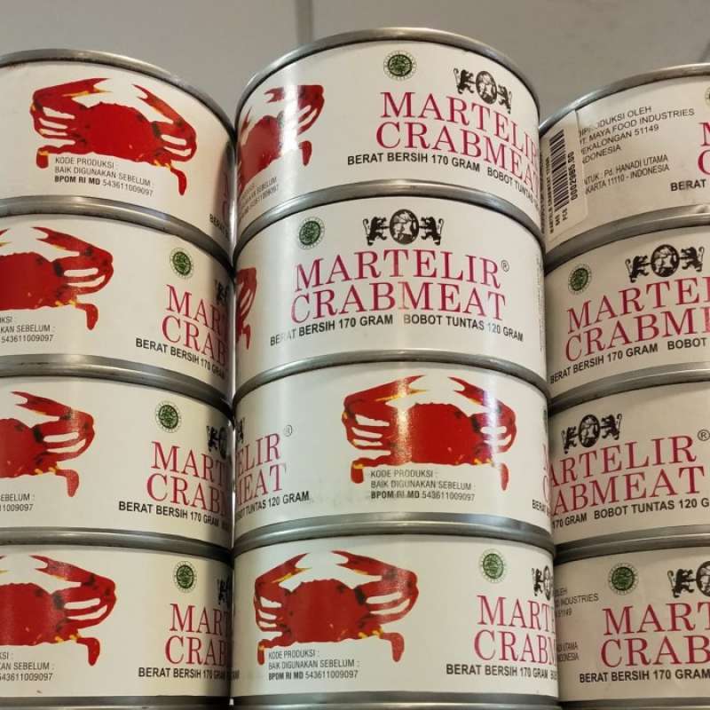 Jual Martelir Crabmeat/Daging Kepiting dalam Kaleng 170gr Halal di