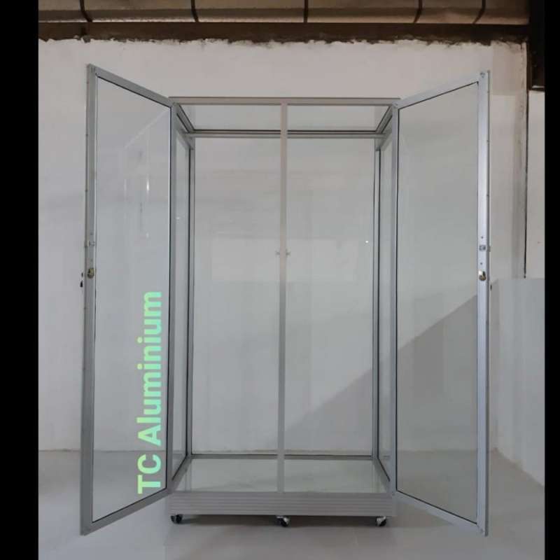 Jual 515 100x55x185 Ca Lemari Baju Gantung Aluminium Tebal Etalase