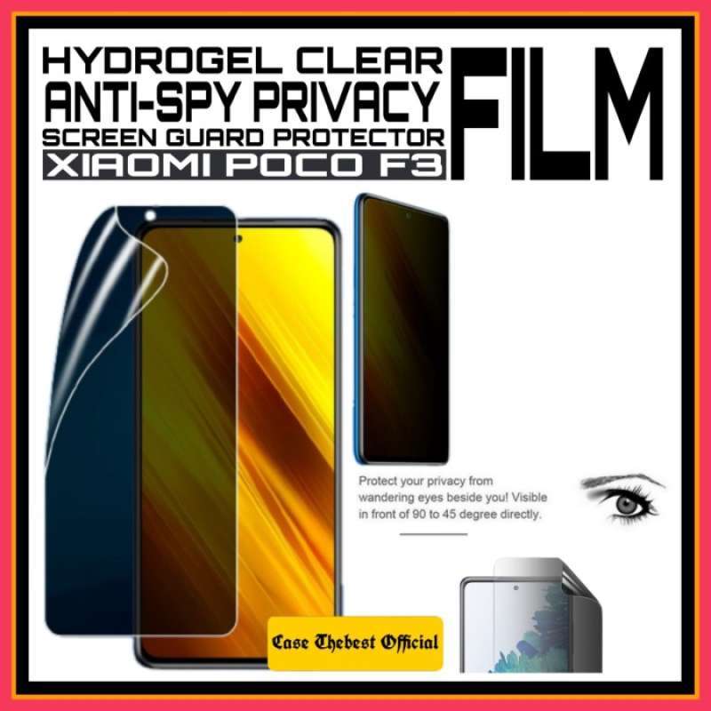 Promo XIAOMI POCO F3 SCREEN HYDROGEL SPY CLEAR ANTI GORES PRIVACY PROTECTOR Diskon 23 di Seller