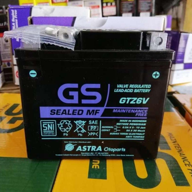 Jual Aki GS GM5Z-3B (GTZ6A) MF ASTRA Kering Yamaha Crypton, FizR, Alfa