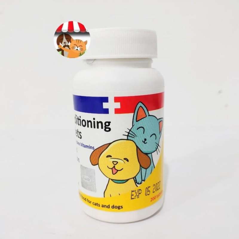 Jual Vitamin kucing anjing Conditioning tablets Raidall isi 200 Tablets