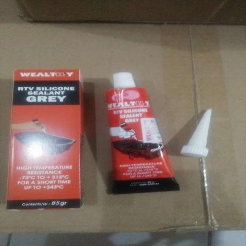 Jual Lem Gasket Sealant Paking High Temp Rtv Silicone Wealthy Grey 85g