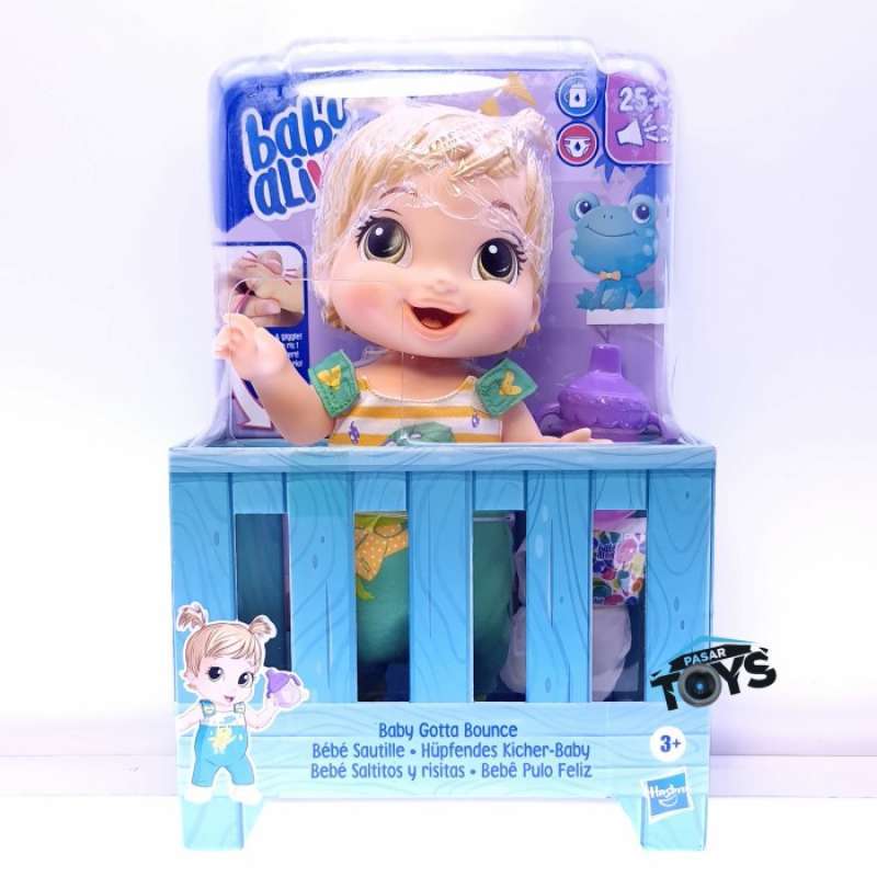 Promo Baby Alive Baby Gotta Bounce Doll Frog Outfit Blonde Hair Diskon 5 di Seller Dayyana One