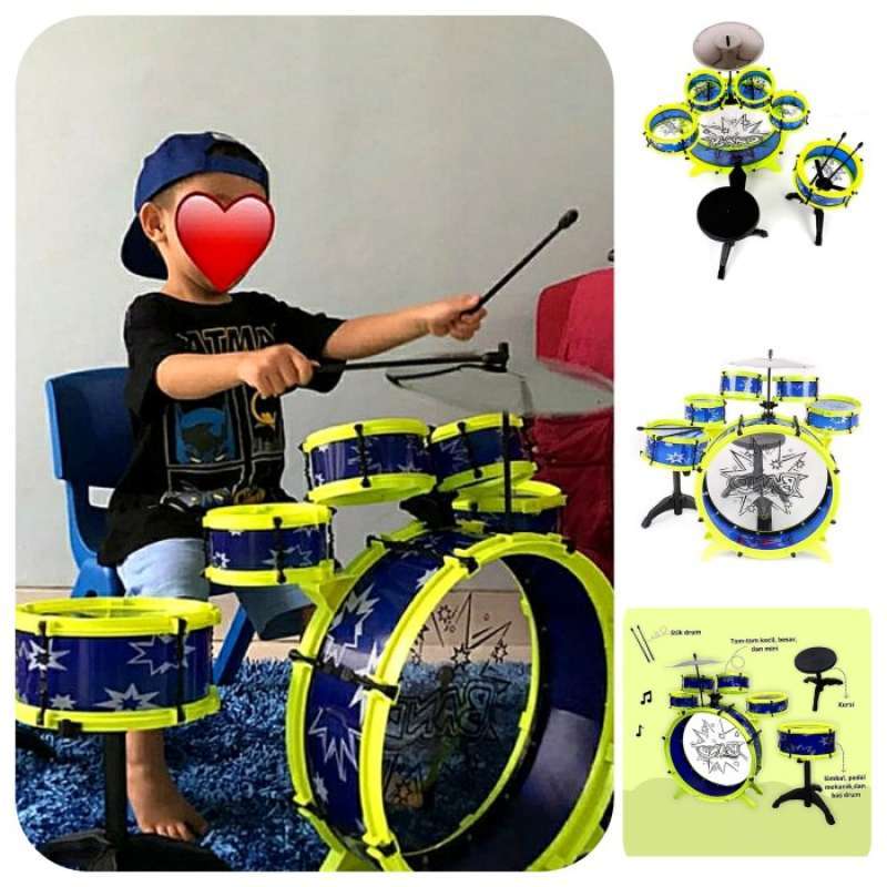 Promo Mainan Set Drum Anak Big Band Lengkap Set Alat Musik Drum Besar