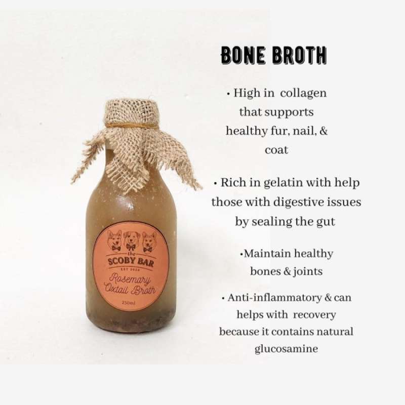 Jual Scoby Bar Rosemary Oxtail Bone Broth 250Ml Snack Anjing di