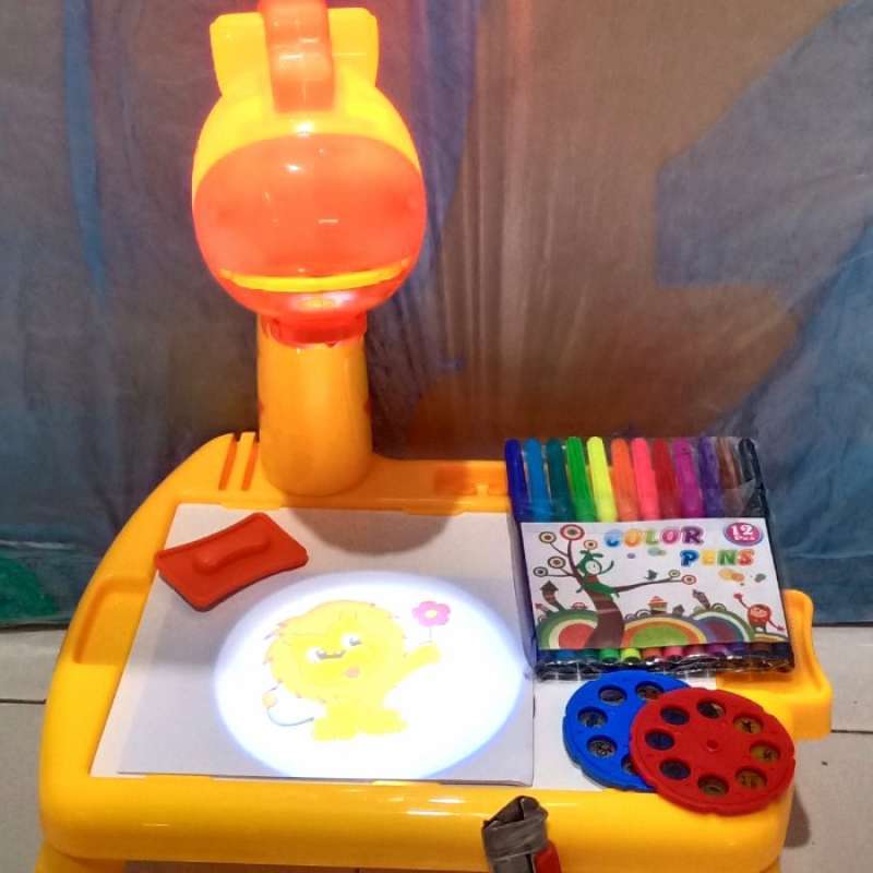 Promo mainan edukasi meja gambar proyektor jerapah giraffe projector ...