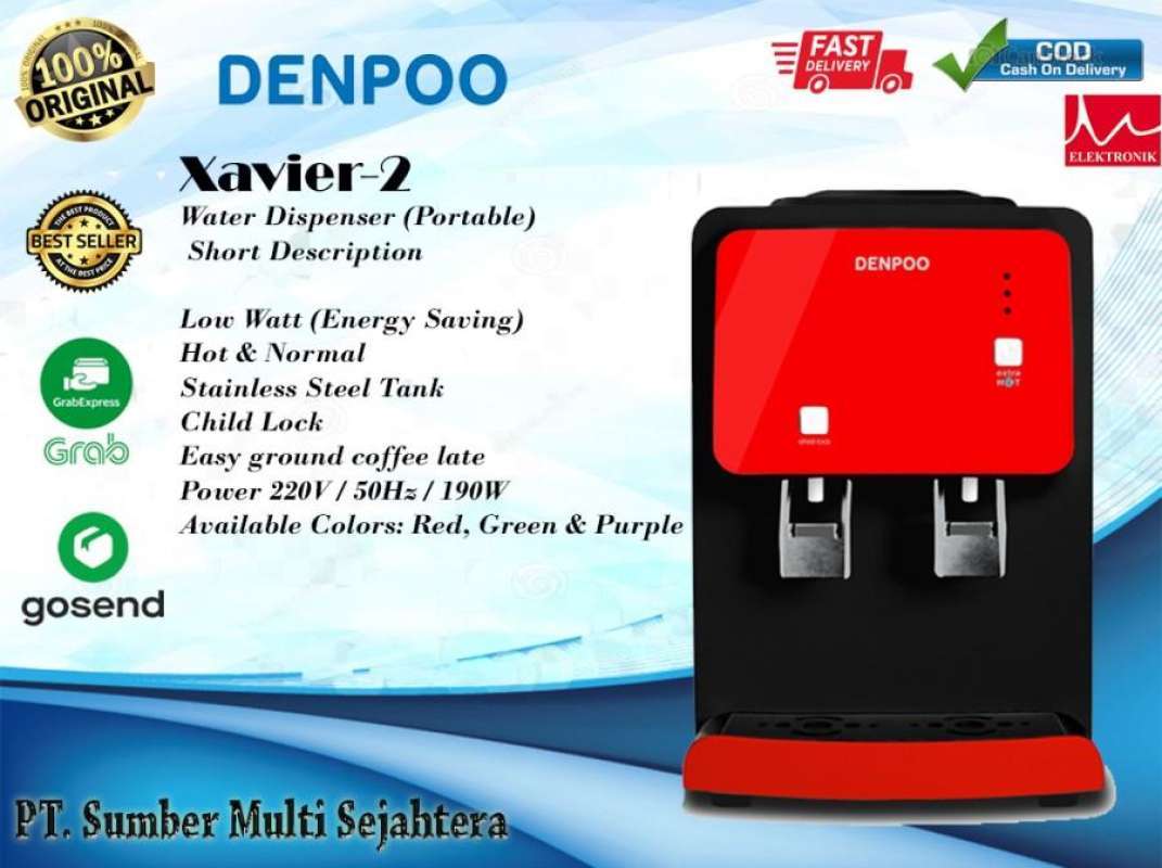 Jual DENPOO XAVIER 2 WATER DISPENSER PORTABLE di Seller Sumber Multi