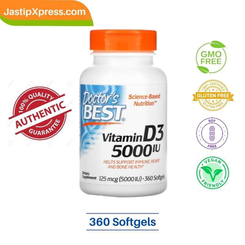 Jual DOCTOR'S BEST VITAMIN D3 5000IU 360 Tablet di Seller JastipXpress2 ...