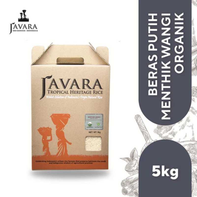 Jual Javara - Beras Putih Organik Menthik Wang - 5kg di Seller Organik ...