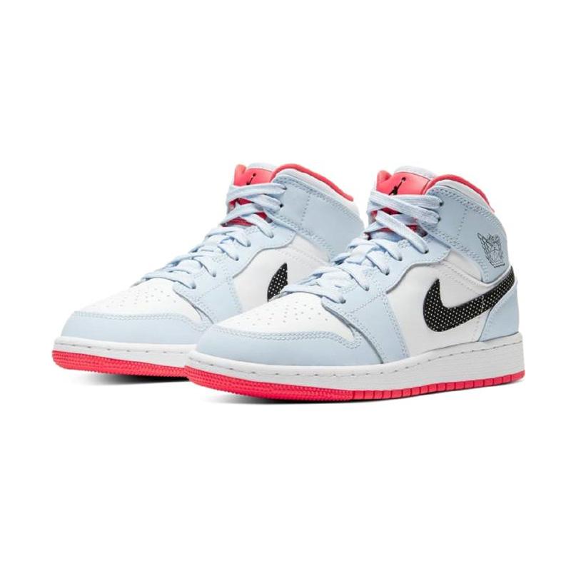 jordan 1 mid half blue polka dot swoosh