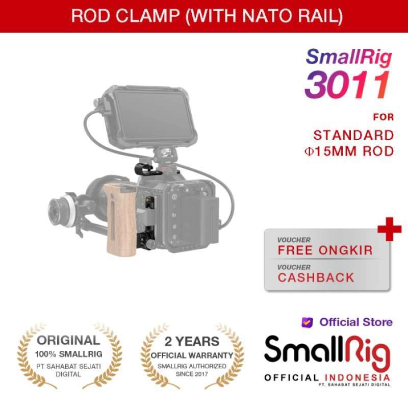 Pince Tige 15mm SmallRig 3011 Avec Rail NATO - Universel Caméra Video