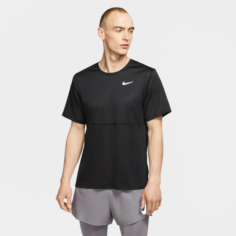 â Nike Men Running Breathe Run Short Sleeve Pakaian Lari