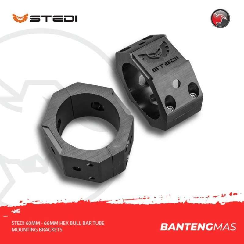 Jual Stedi 60mm 66mm HEX Bull Bar Tube Mounting Brackets di Seller