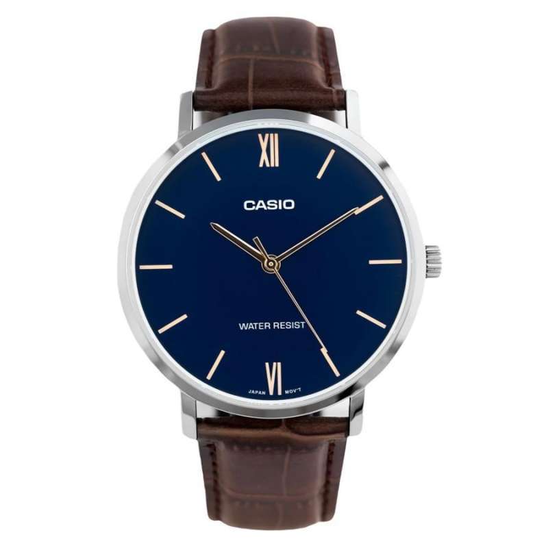 Jual CASIO MTP-VT01L-2BUDF - Jam Tangan Pria - Tali Kulit - MTPVT01L di