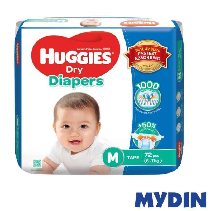 Jual Huggies Dry Diapers M72 Malaysia 5487196 di Seller Youbeli