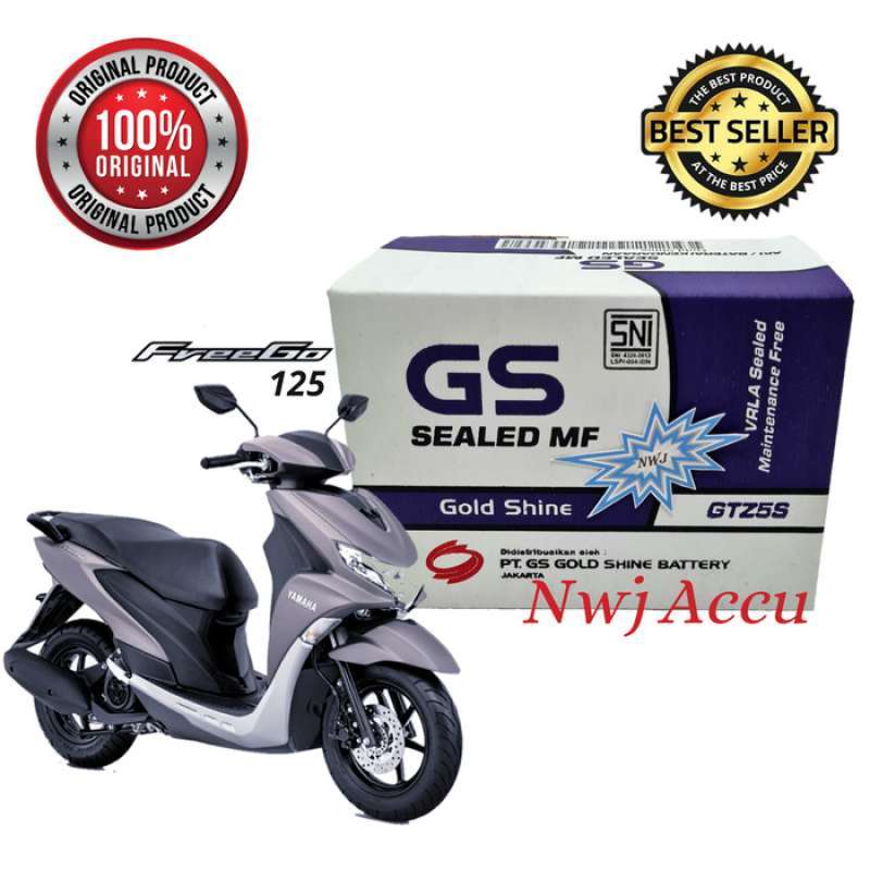 Jual Aki Motor Yamaha FreeGo 125 Lexam GTZ5S GTZ4V YTZ5S GS MF Accu