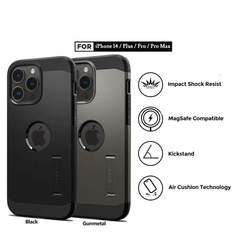 Promo Case iPhone 14 Pro Max Plus Spigen Tough Armor MagSafe Hard