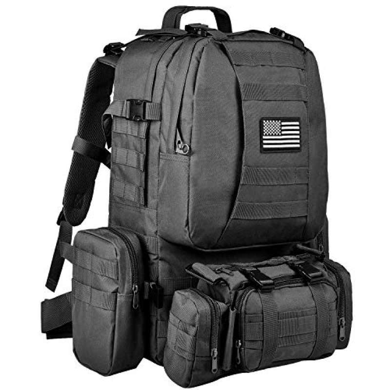 Promo CVLIFE Tactical Backpack Military Army Rucksack 60L Large Assault Pack Detachable Molle