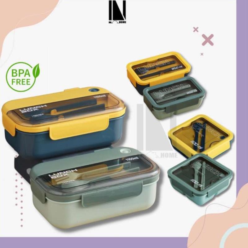 Promo Lunch Box Set Kotak Makan Bekal Dengan Alat Makan Bento Set Bpa