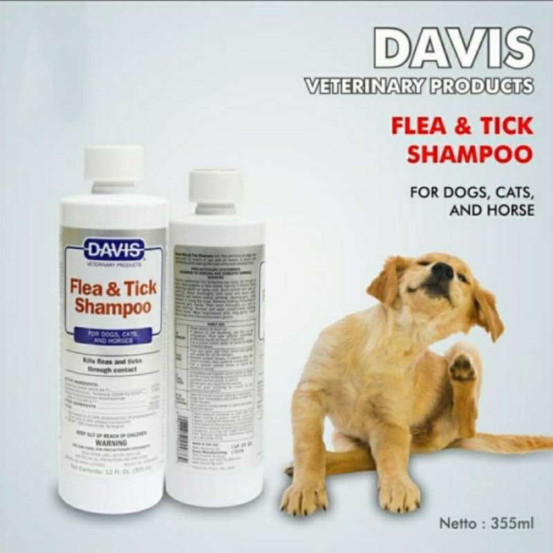 Jual Shampoo Davis Flea & Tick Dogs Cats Horses Shampoo 355ml di Seller