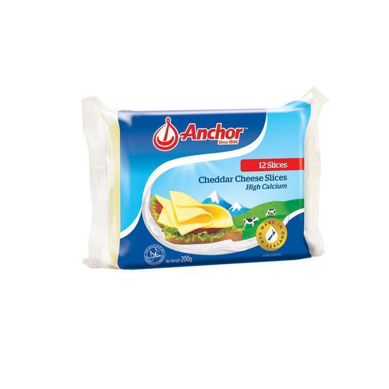 Promo Anchor Cheddar Cheese Slice Keju [200gr] Halal Diskon 18 di