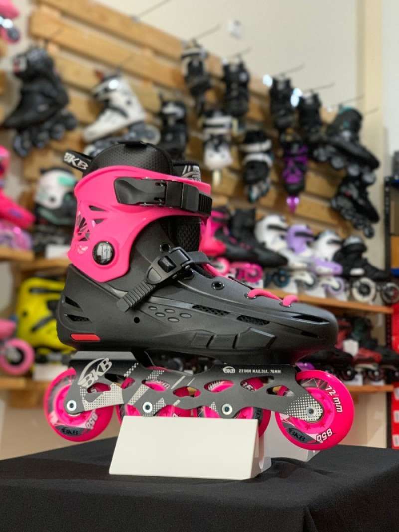 Jual SEPATU RODA INLINE SKATE PEMULA BKB B5S PINK di Seller threeone