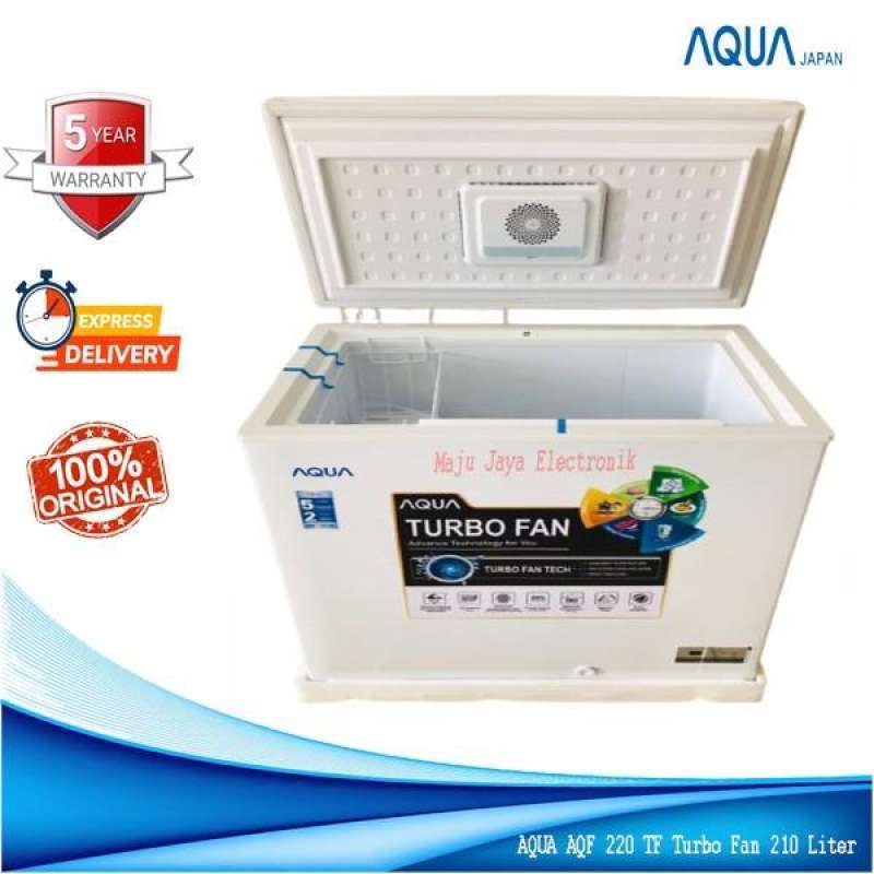 Jual Chest freezer AQUA AQF 220 TF Pintu Kaca Anti Gores 210 Litr Turbo Fan di Seller Dunia