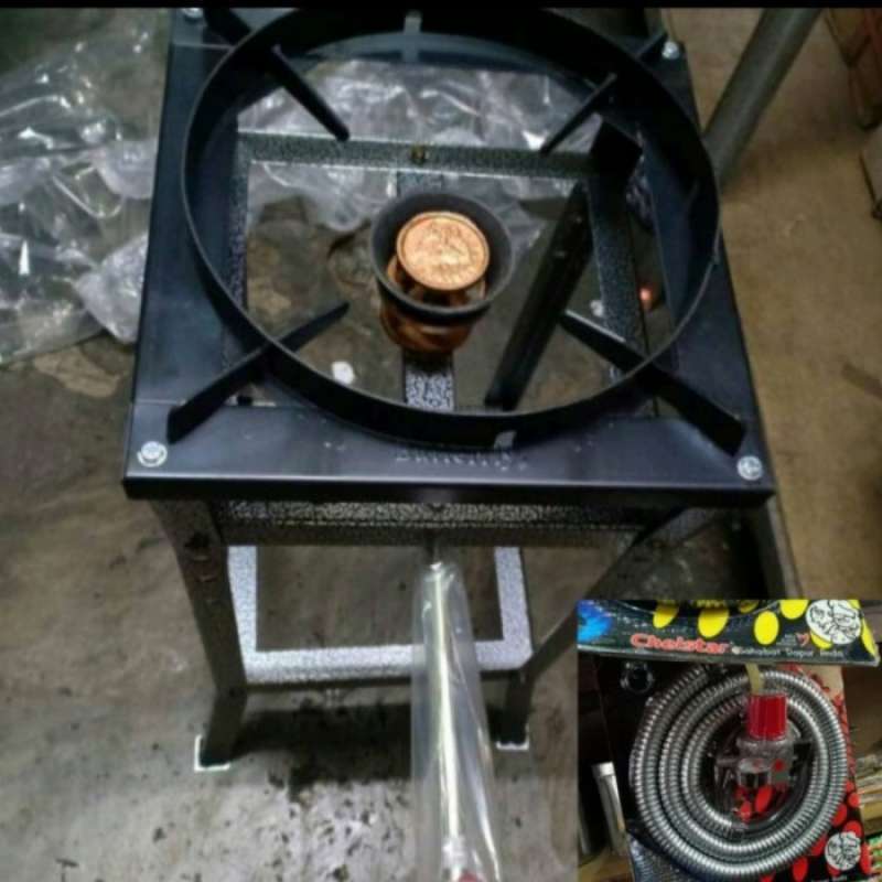 Promo kompor gas 202 butterfly + rangka 70cm + selang paket high ...