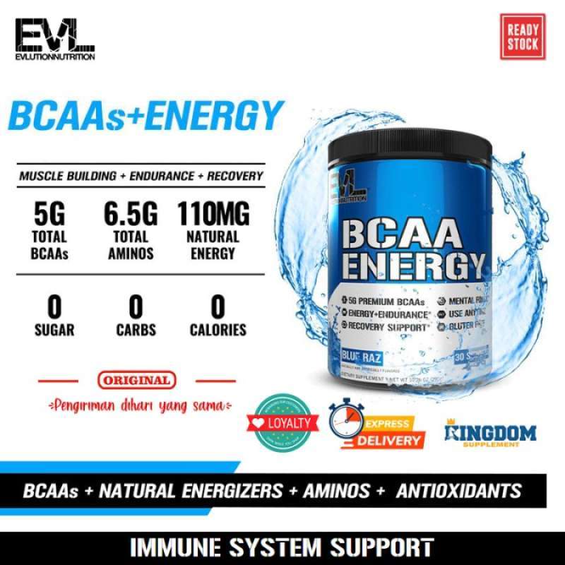 Jual Suplemen Fitnes EVL BCAA Energy 30serving EVL BCAA Energy 30serv