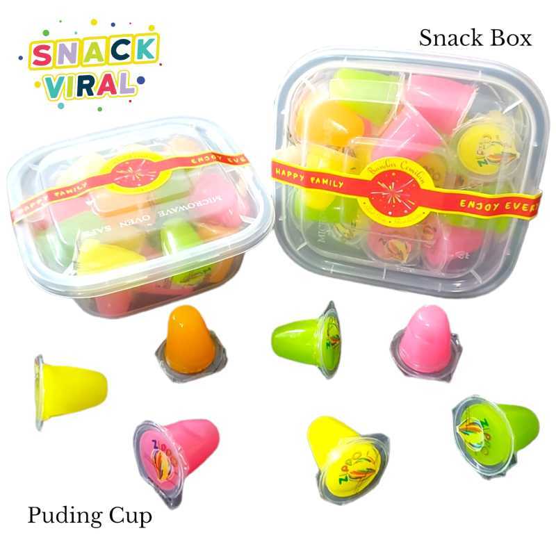 Promo Snack Viral Puding Cup Aneka Rasa Buah Snack Box Premium Diskon