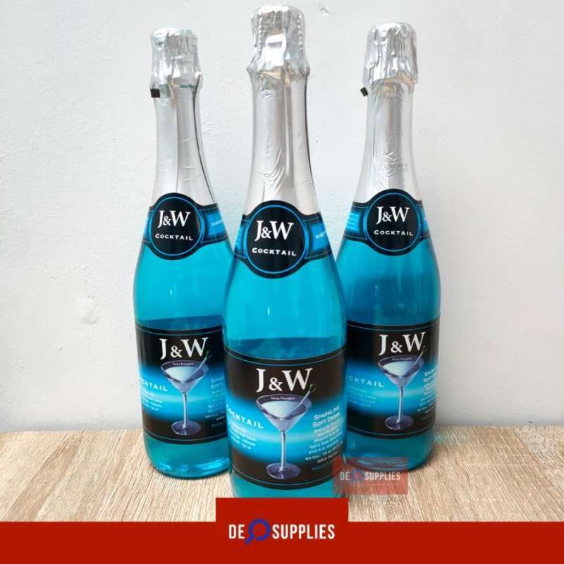 Jual J&W Sparkling Cocktail Blue 750ml Soft Drink Apple & Peach