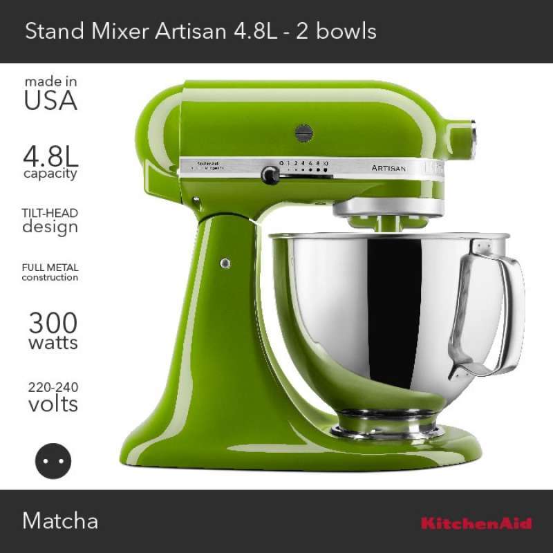 Promo KitchenAid Mixer 4.8L Matcha Green 5KSM175PSEMA Diskon 2 di