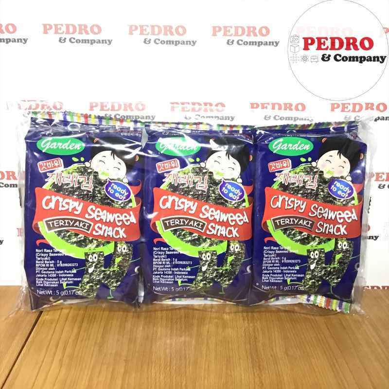 Jual Garden Crispy Seaweed Snack Teriyaki Flavor (5gr X 3pack) Di