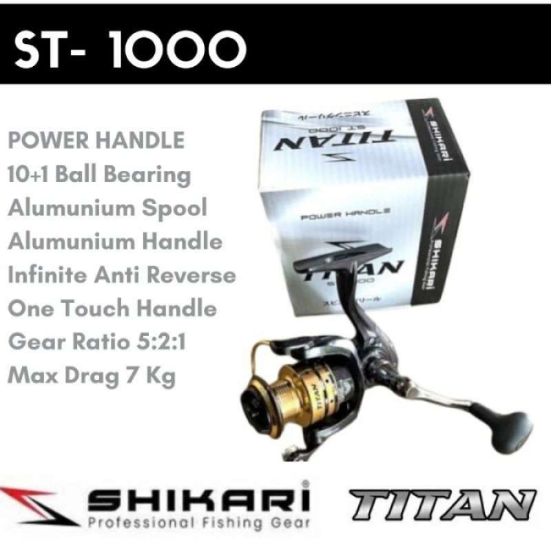 Jual Reel POWER HANDLE Shikari Titan ST 1000/ST 2000/ST 3000 di