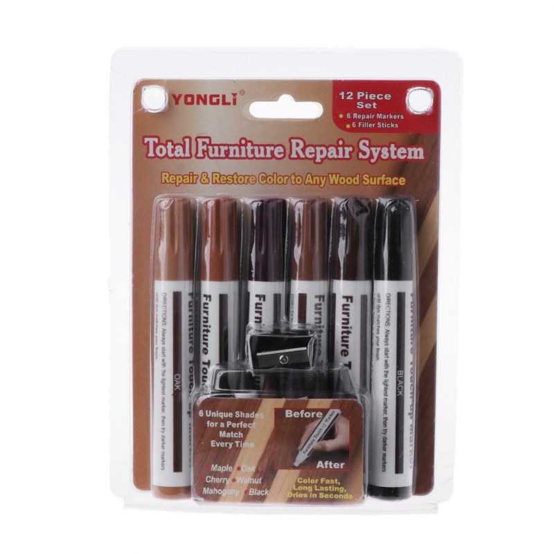 Yong Li Store Jual Glo -yongli Set Spidol Pewarna Kayu Wood Repair Sticks Marker 12 ...