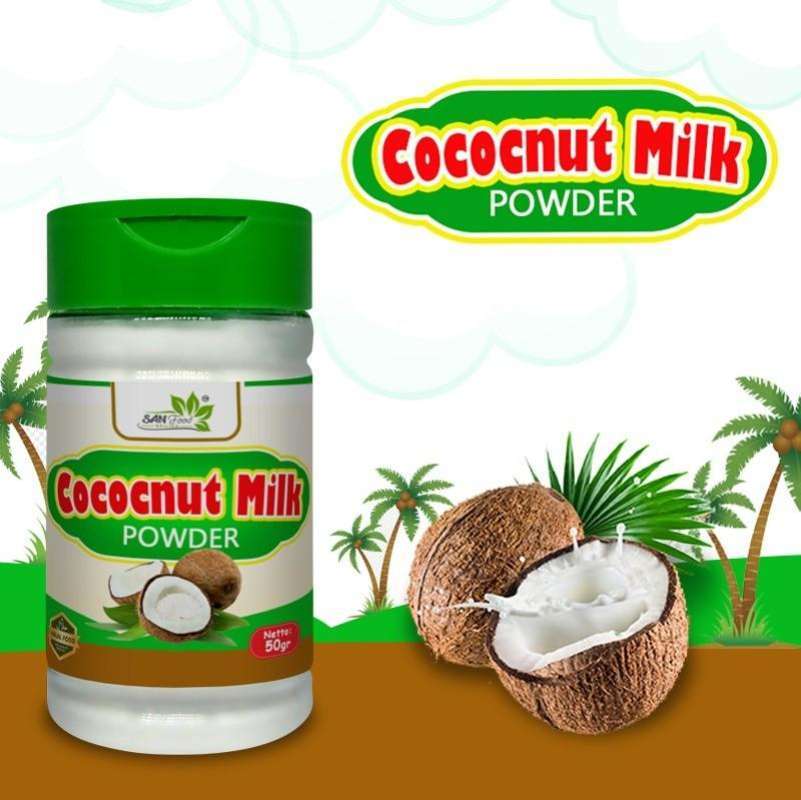Promo Sanfood Coconut Milk Powder Ukuran 50gr Kemasan Botol Santan