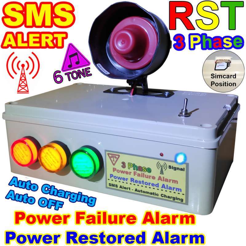 Jual POWER FAILURE RESTORED ALARM 3 PHASE SMS ALERT Alarm Listrik 3