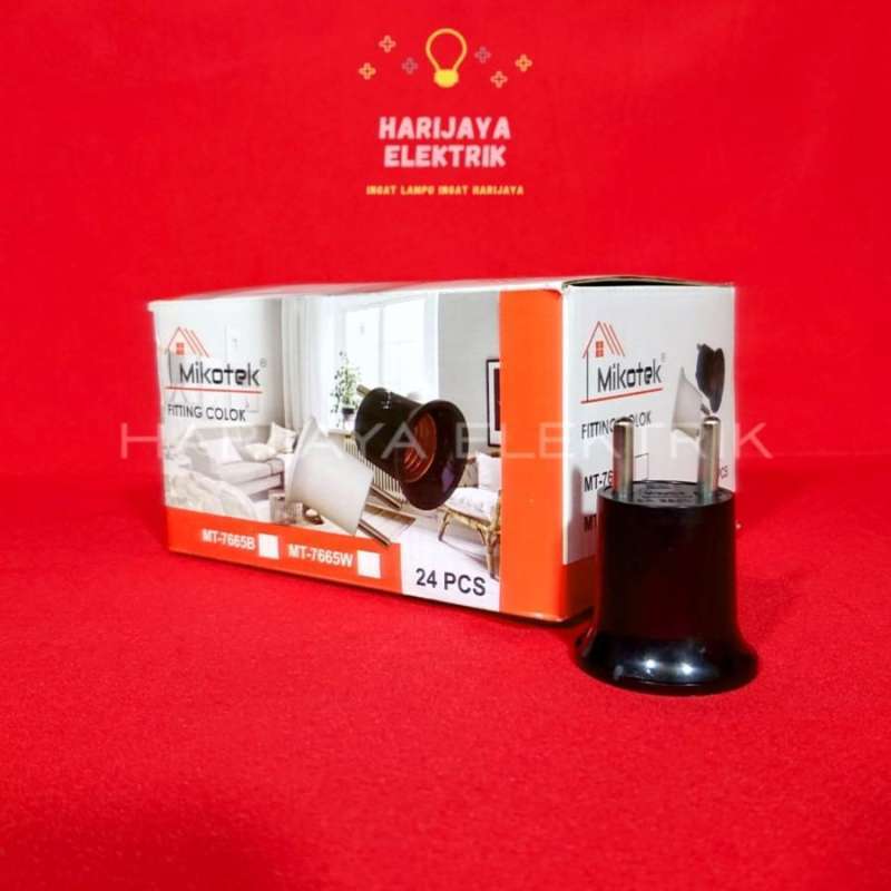 Jual Mikotek Fitting Colok Mt-7665b 4a 250v E27 Steker Fiting Rumah ...